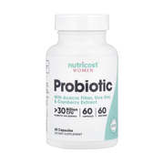 Nutricost, Women, Probiotic, >30 Billion CFU, 60 Capsules front packaging view
