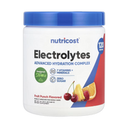 Nutricost, Electrolytes, Advanced Hydration Complex, Fruit Punch, 1 lb, 468 g front packaging view