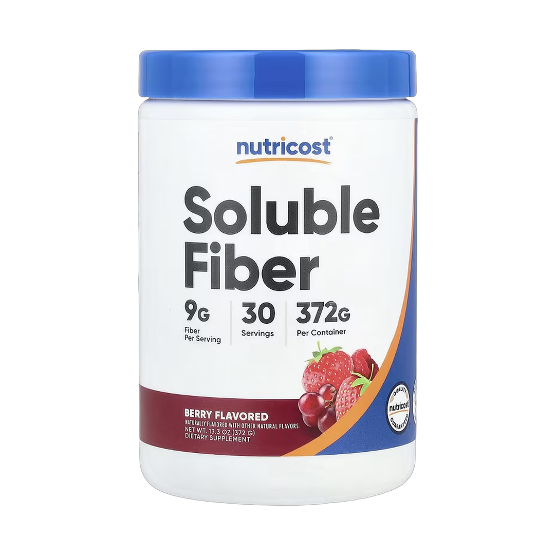 Nutricost, Soluble Fiber, Berry, 13.3 oz, 372 g front packaging view
