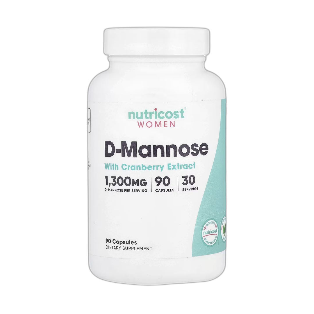 Nutricost, Women, D-Mannose with Cranberry Extract, 90 Capsules front packaging view