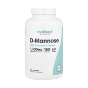 Nutricost, Women, D-Mannose with Cranberry Extract, 180 Capsules front packaging view