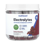 Nutricost, Electrolytes, Advanced Hydration Complex, Grape, 40 Stick Packs, 0.1 oz, (4 g) Each front packaging view