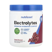 Nutricost, Electrolytes, Advanced Hydration Complex, Grape, 1 lb, 468 g front packaging view
