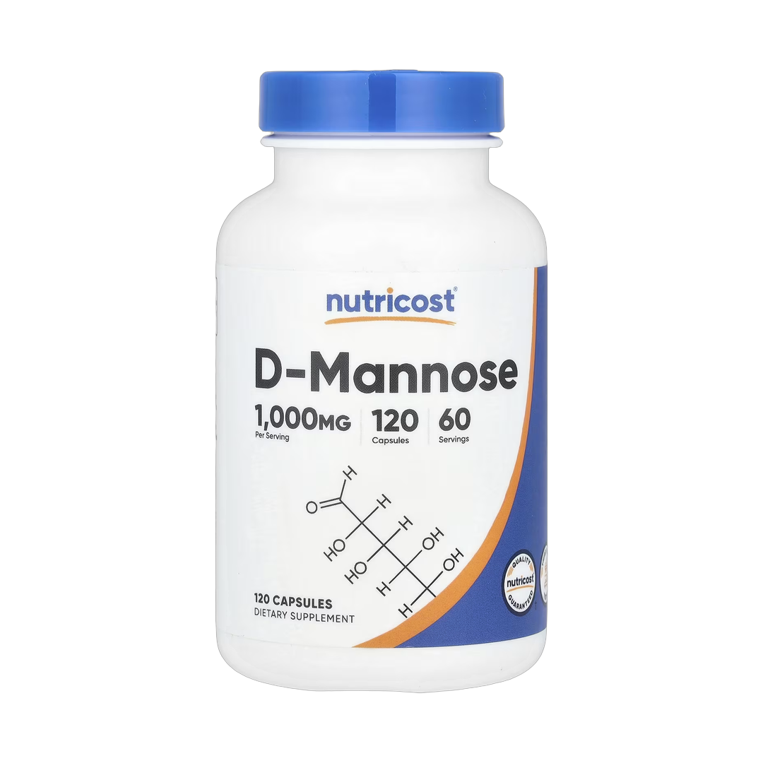Nutricost, D-Mannose, 120 Capsules front packaging view
