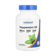 Nutricost, Peppermint Oil, 50 mg, 240 Softgels front packaging view