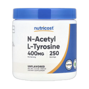 Nutricost, N-Acetyl L-Tyrosine, Unflavored, 3.6 oz, 100 g front packaging view