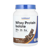 Nutricost, Whey Protein Isolate, Mocha, 2 lb, 907 g front packaging view