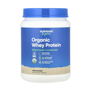 Nutricost, Organic Whey Protein, Unflavored, 1 lb, 454 g front packaging view