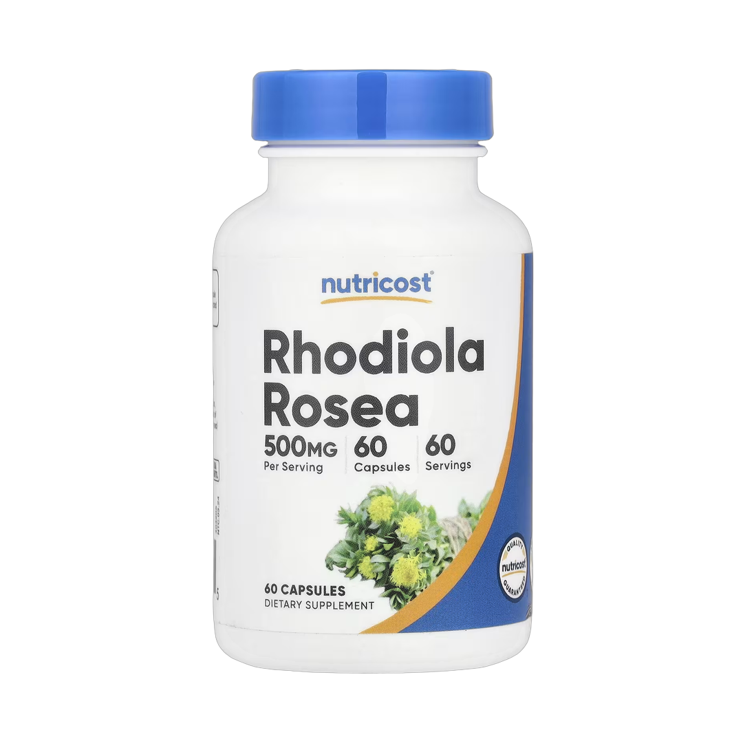 Nutricost, Rhodiola Rosea, 500 mg, 60 Capsules front packaging view