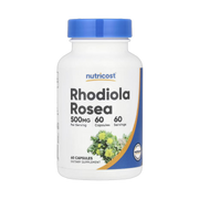 Nutricost, Rhodiola Rosea, 500 mg, 60 Capsules front packaging view