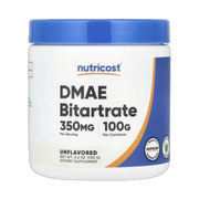Nutricost, DMAE Bitartrate, Unflavored, 3.6 oz, 100 g front packaging view