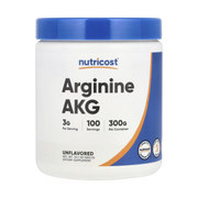 Nutricost, Arginine AKG, Unflavored, 10.7 oz, 300 g front packaging view