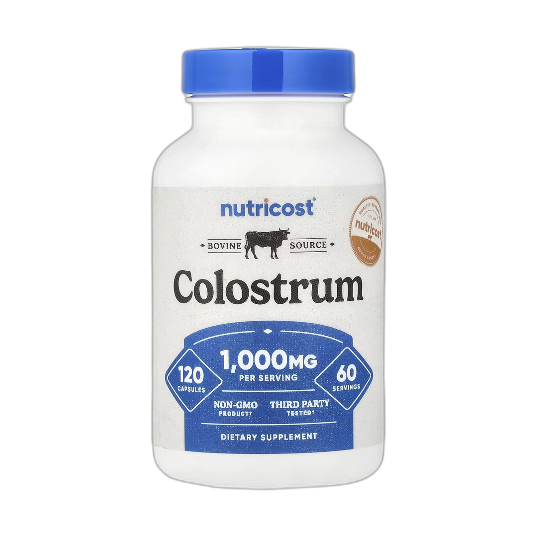 Nutricost, Colostrum, 120 Capsules front packaging view