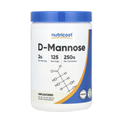 Nutricost, D-Mannose, Unflavored, 8.9 oz, 250 g front packaging view