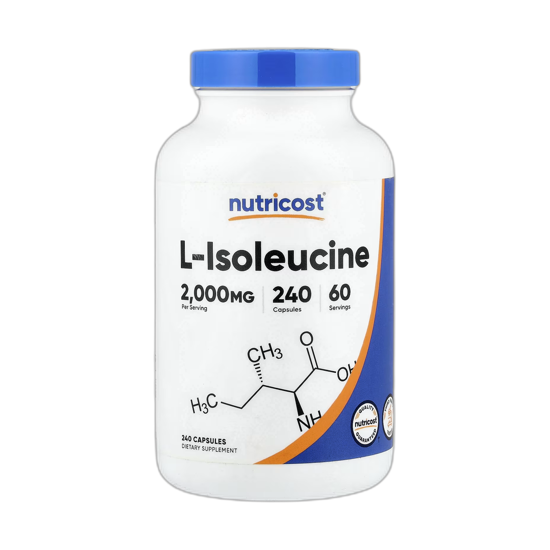 Nutricost, L-Isoleucine, 240 Capsules front packaging view