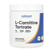 Nutricost, L-Carnitine Tartrate, Unflavored, 8.9 oz, 250 g front packaging view