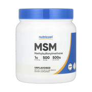 Nutricost, MSM, Unflavored, 17.9 oz, 500 g front packaging view