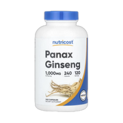 Nutricost, Panax Ginseng, 240 Capsules front packaging view
