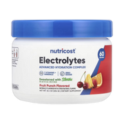 Nutricost, Electrolytes, Advanced Hydration Complex, Fruit Punch, 8.4 oz, 234 g front packaging view