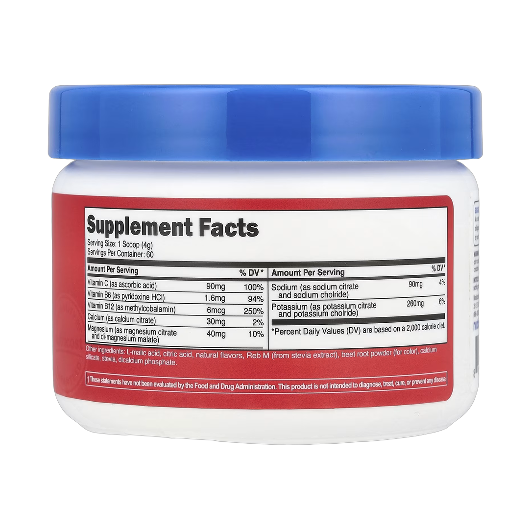 Nutricost, Electrolytes, Advanced Hydration Complex, Fruit Punch, 8.4 oz, 234 g back packaging view