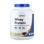 Nutricost, Whey Protein Concentrate, Vanilla, 5 lb, 2,268 g front packaging view