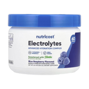 Nutricost, Electrolytes, Advanced Hydration Complex, Blue Raspberry, 8.4 oz, 234 g front packaging view