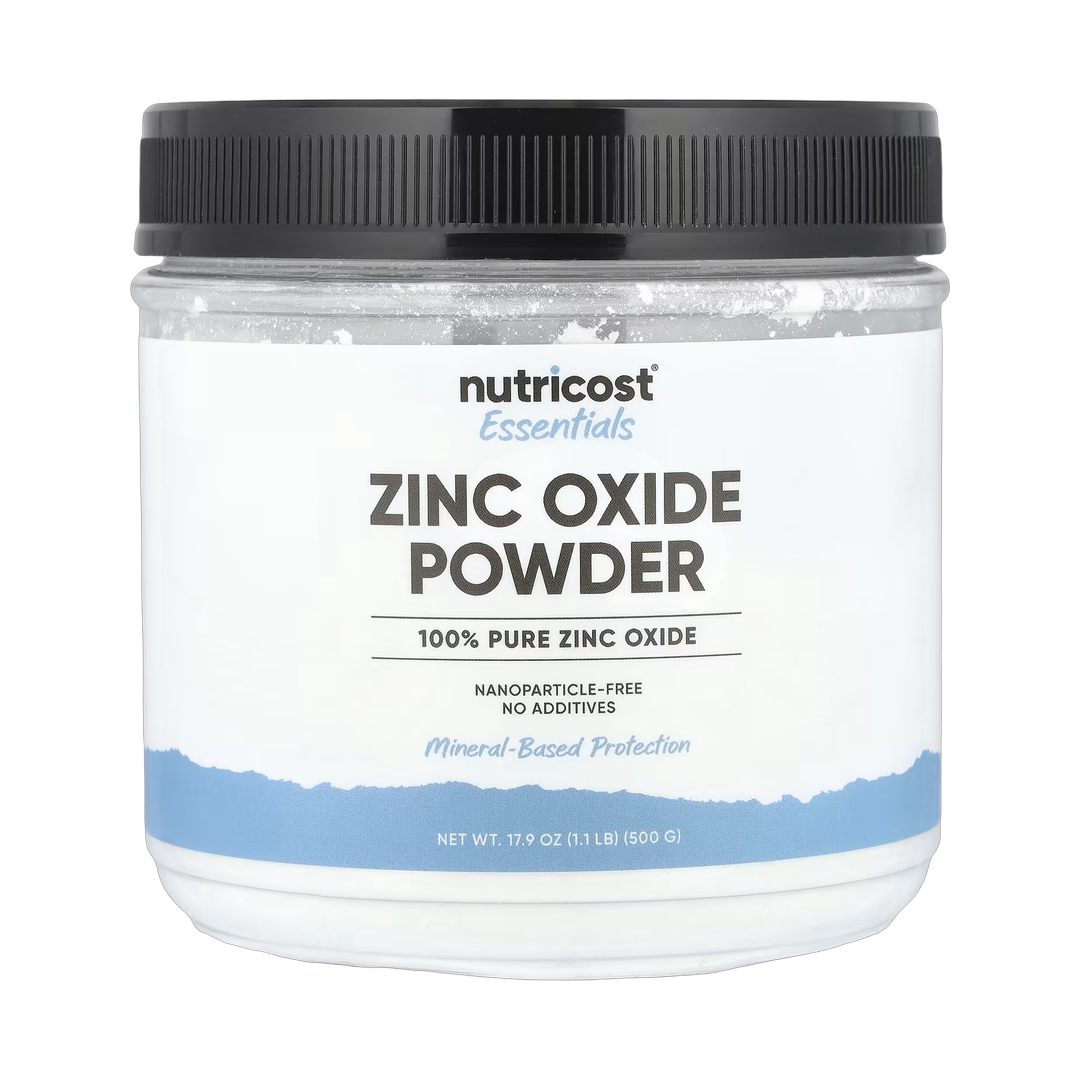 Nutricost, Essential, Zinc Oxide Powder, 17.9 oz, 500 g front packaging view