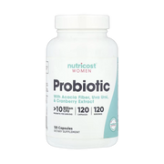 Nutricost, Women, Probiotic, >10 Billion CFU, 120 Capsules front packaging view