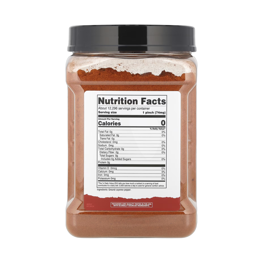 Nutricost, Pantry, Cayenne Pepper, 32.4 oz, 907 g back packaging view