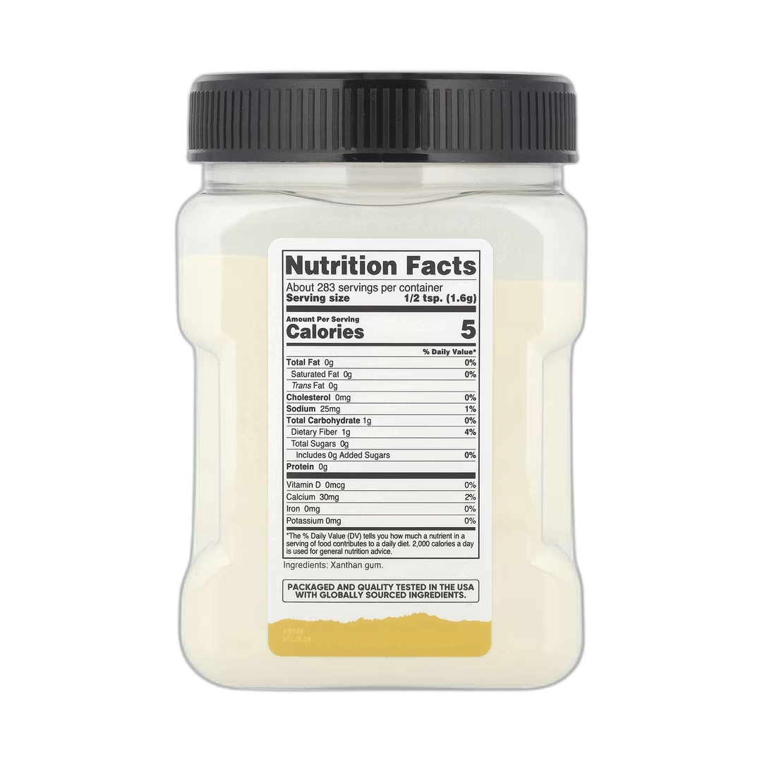 Nutricost, Pantry, Xanthan Gum, 16.2 oz, 454 g back packaging view