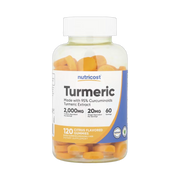Nutricost, Turmeric Gummies, Citrus, 120 Gummies front packaging view
