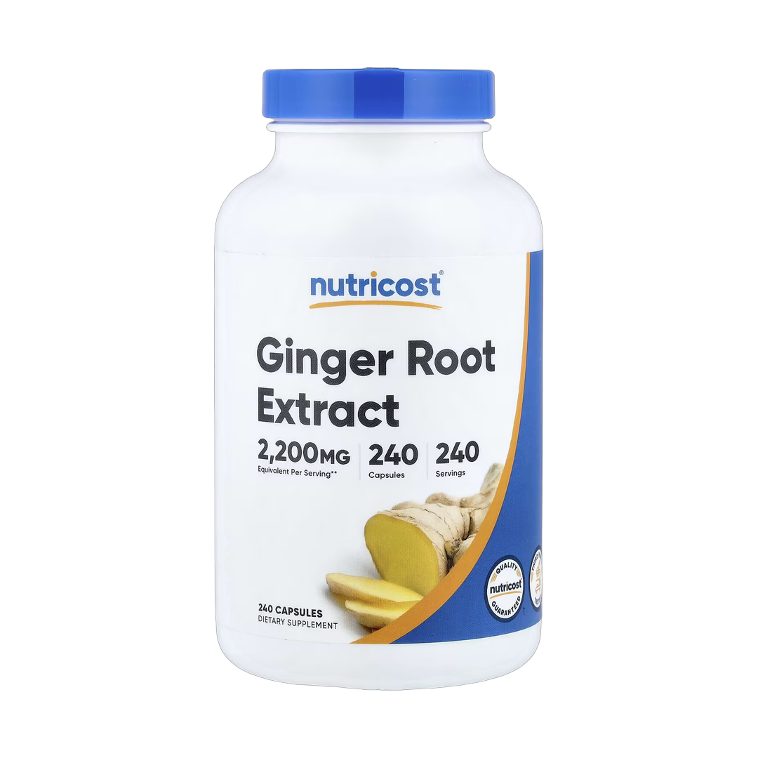 Nutricost, Ginger Root Extract, 240 Capsules front packaging view