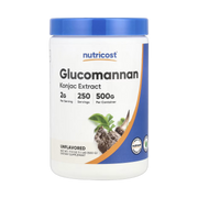 Nutricost, Glucomannan, Unflavored, 17.9 oz, 500 g front packaging view