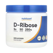 Nutricost, D-Ribose, Unflavored , 8.9 oz, 250 g front packaging view