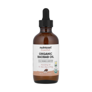 Nutricost, Essentials, Organic Baobab Oil, 4 fl oz, 118 ml front packaging view