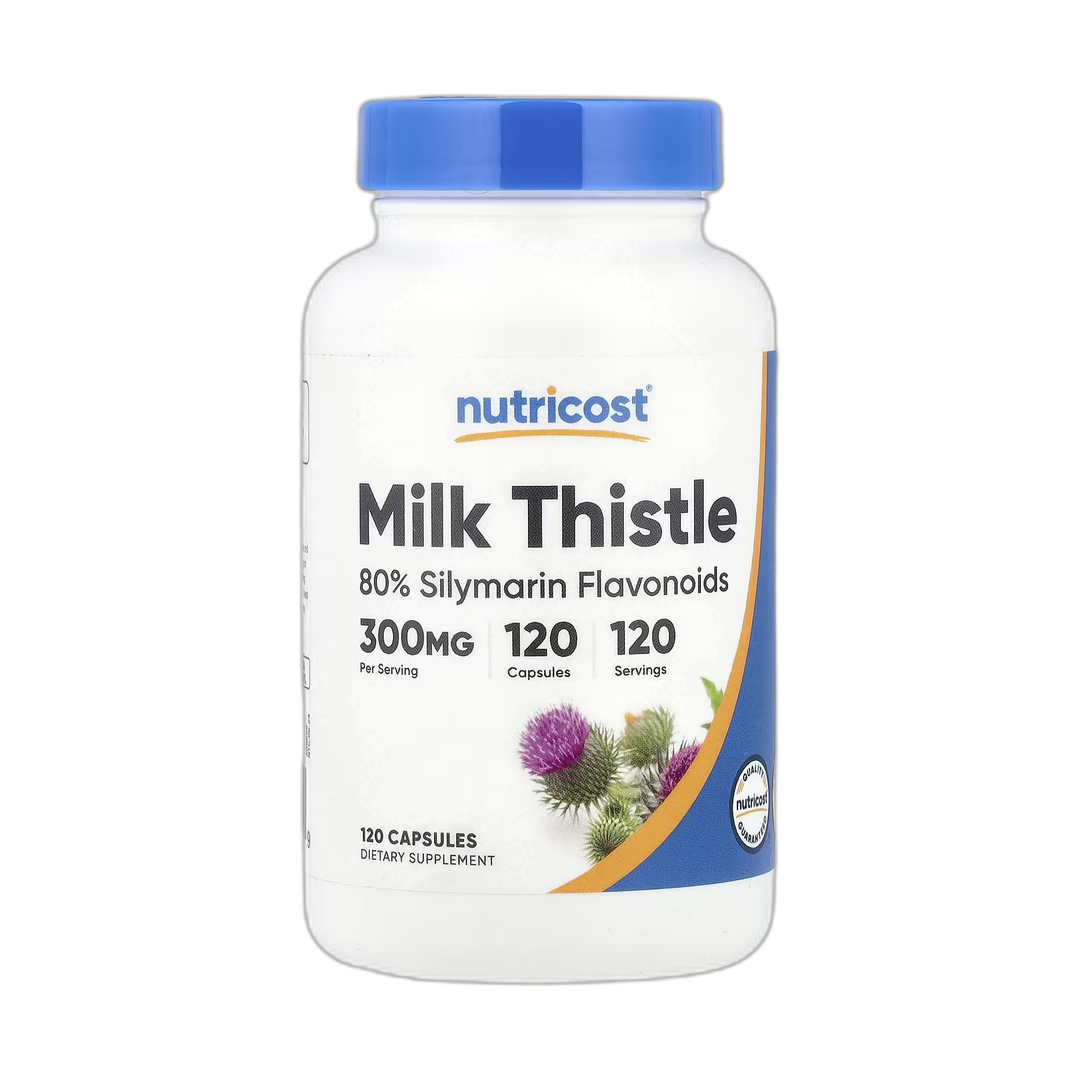 Nutricost, Milk Thistle, 300 mg, 120 Capsules front packaging view