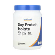 Nutricost, Soy Protein Isolate, Unflavored, 1 lb, 454 g front packaging view
