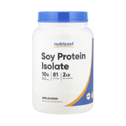 Nutricost, Soy Protein Isolate, Unflavored, 2 lb, 907 g front packaging view