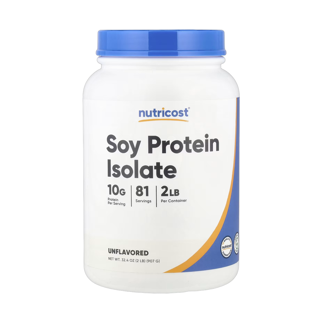 Nutricost, Soy Protein Isolate, Unflavored, 2 lb, 907 g front packaging view
