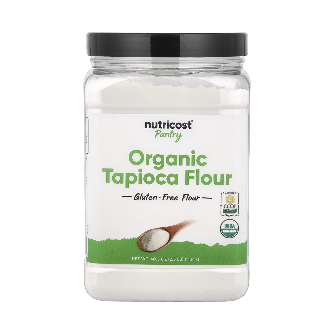 Nutricost, Pantry, Organic Tapioca Flour, 40.5 oz, 1,134 g front packaging view