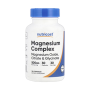 Nutricost, Magnesium Complex, 500 mg, 30 Capsules front packaging view