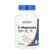 Nutricost, D-Mannose, 60 Capsules front packaging view