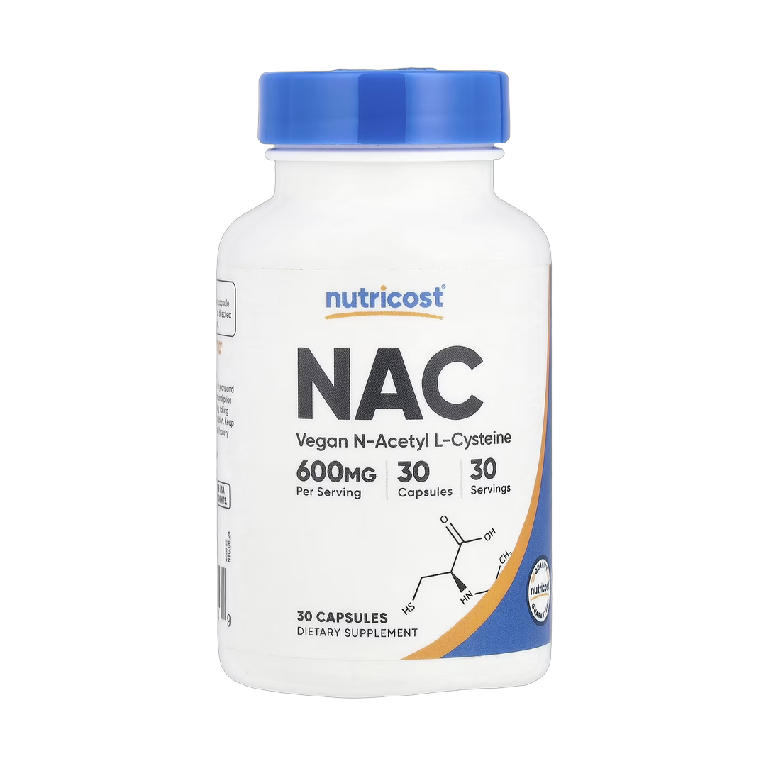 Nutricost, NAC, 600 mg, 30 Capsules front packaging view