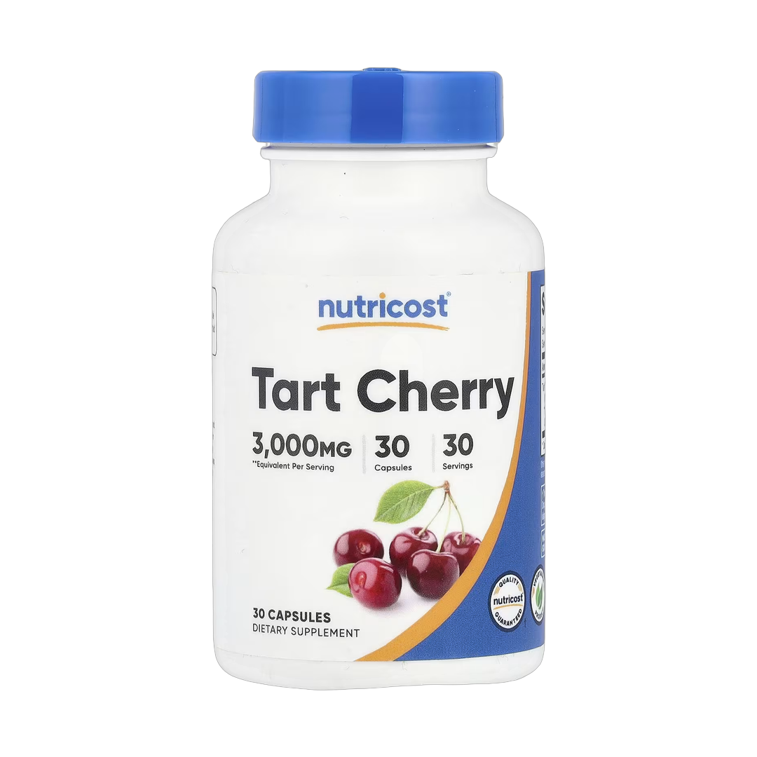 Nutricost, Tart Cherry, 3,000 mg, 30 Capsules front packaging view