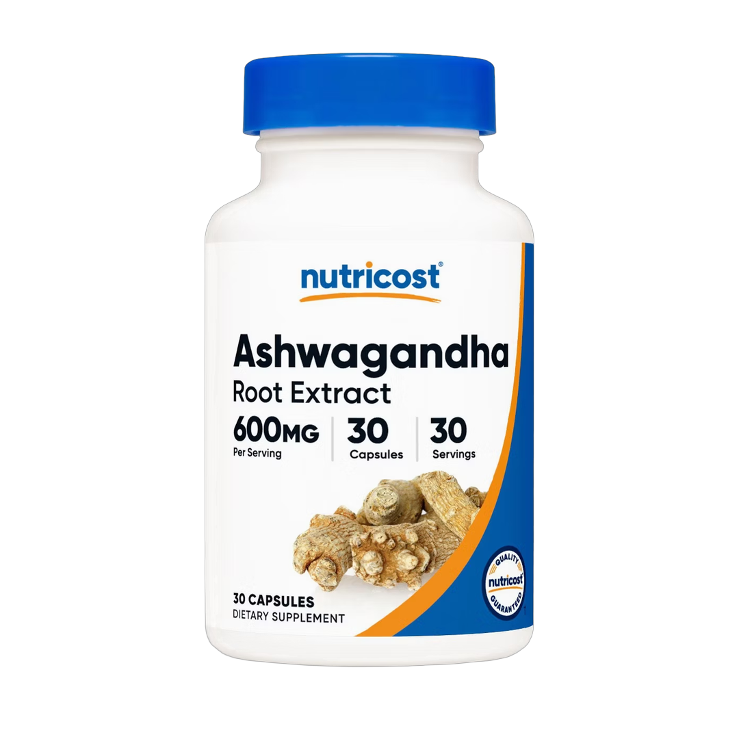 Nutricost, Ashwagandha Root, 600 Mg, 30 Capsules front packaging view