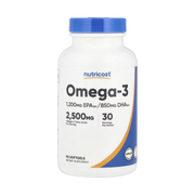 Nutricost, Omega-3, 90 Softgels front packaging view