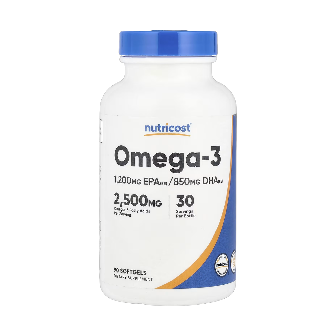 Nutricost, Omega-3, 90 Softgels front packaging view