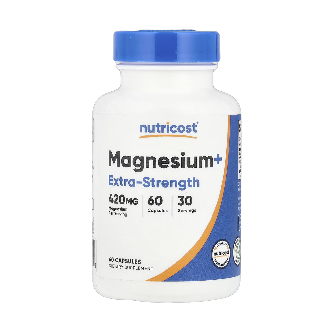 Nutricost, Magnesium+, 60 Capsules front packaging view