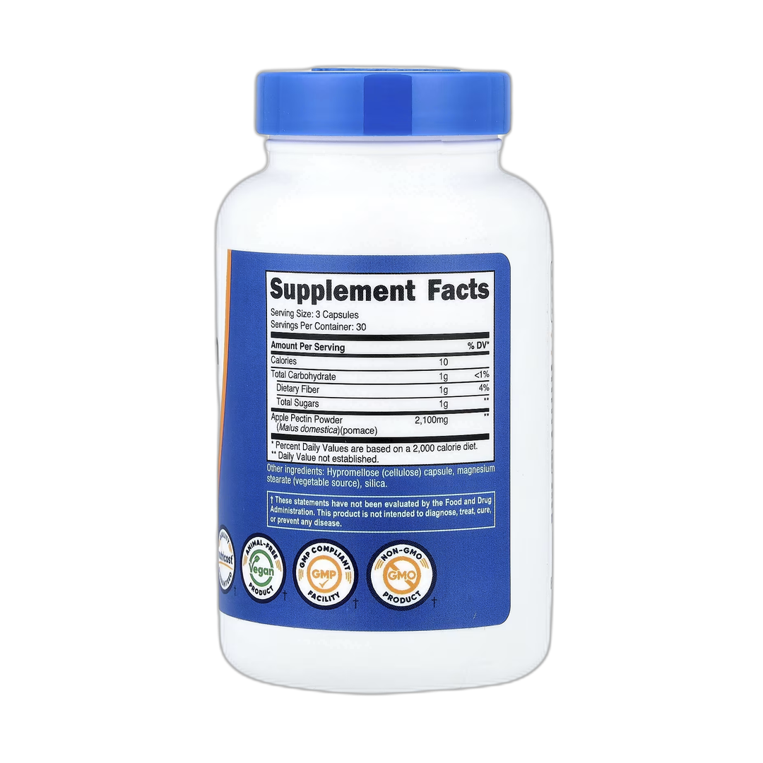 Nutricost, Apple Pectin , 90 Capsules back packaging view