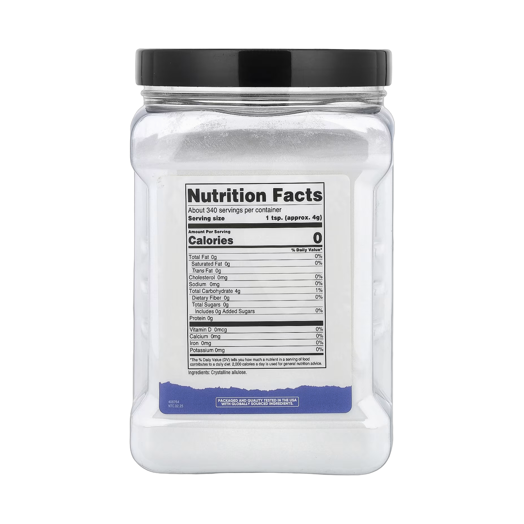 Nutricost, Pantry, Allulose, 3 lb (1,361 g) back packaging view